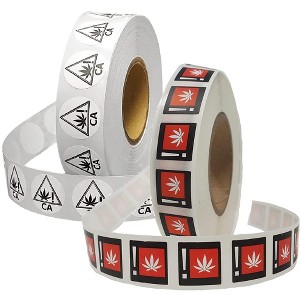 KOVOT 3000 RX Medical Labels Red Universal Symbol + California Compliant (1500 CA + 1500 UNV Stickers) - 1 of 4