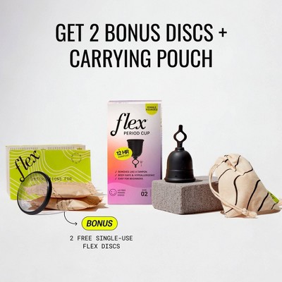 Flex Beginner Full Fit Menstrual Cup + Menstrual Discs - 3ct