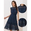 Allegra K Women's Sleeveless Smocked Waist Gilding Metallic Stars Chiffon Party Dress - 2 of 4