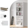 Fontoi Decorative Bookshelf, Bookcase with Adjustable Shelves, Large Bookshelf with 5 Shelves for Living Room Bedroom, White, 11.6"*24.4"*68.9 - 3 of 3