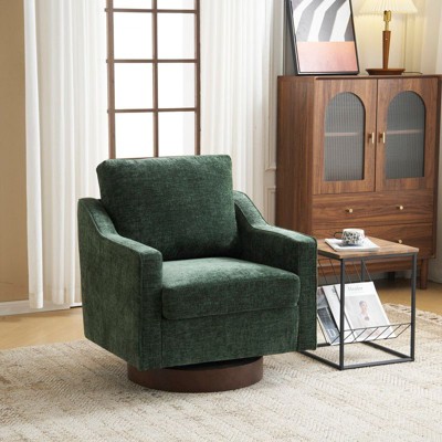 Karl Home Chenille Living Room Swivel Barrel Accent Chair