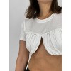 Women's Crew Neck Cropped Underwire Tee - Mimosa - 4 of 4