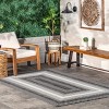 Nuloom Kaila Ombre Bordered Indoor and Outdoor Patio Area Rug, Black, 4'x6' - 2 of 4