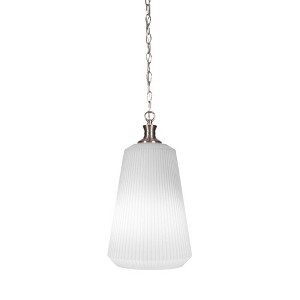 Toltec Lighting Carina 1 - Light Pendant in  Brushed Nickel with 11" Opal Frosted Shade - 1 of 1