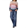 Women's Soft long sleeve metallic accent sweater multi color striped sweater - HIDDEN - 4 of 4