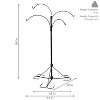 Sunnydaze 4-Arm Garden Hanging Basket Flower Plant Stand with Adjustable Arms - 84" - Black - 3 of 4