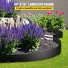Angel Sar Landscape Edging 60ft x 10in, Recycled HDPE Coiled Garden Border, Flexible Lawn Edging for Yard, Garden, Flower Beds, Black - 4 of 4