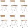 vidaXL 7 Piece Folding Bistro Set Solid Wood Acacia and Steel - 4 of 4