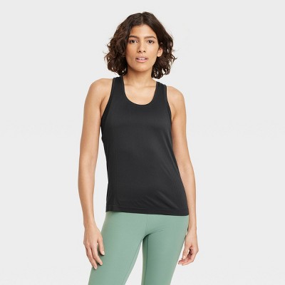 Women's Seamless Medium Support Racerback Midline Sports Bra - All In  Motion™ Black Xl : Target