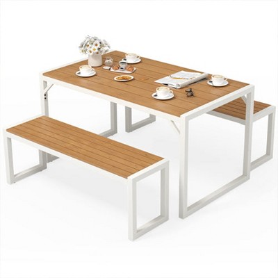 YITAHOME Patio Dining Table & Bench Set