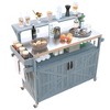 VYNXARIA K&K 53.3" Outdoor Kitchen Island: Stylish Grill Cart with Raised Shelf & Storage - 2 of 4