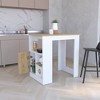 Kitchen Island with 1-Door Cabinet and Side Shelves - 4 of 4