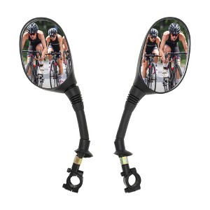 Unique Bargains Metal ABS Durable Bicycle Mirror Black 1 Pair : Target