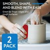Impresa Soft Ribs for Pottery - Pack of 2 - Ultra-Soft, Red Silicone Shaping Pottery Tools for Crafting - 2 of 4