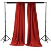 Slickblue Pack of 2 Polyester Backdrop Drapes – 96"H x 58"W, Rod Pocket, Semi Sheer, Serged Edges, 41 Colors Options - 2 of 3