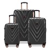 STELLA BLANC Nova 3-Piece Hardside Expandable Spinner Luggage Set Black - 2 of 4