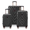 STELLA BLANC Nova 3-Piece Hardside Expandable Spinner Luggage Set Black - image 2 of 4