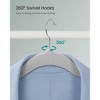 Velvet Hangers 60 Pack, Non-Slip Clothes Hangers with Silver-Colored Swivel Hooks, Slim Space-Saving for Closet, Heavy-Duty - 4 of 4