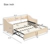 NicBex Twin Size Daybed with Trundle Upholstered Day Bed Frame 81.9" Daybed with Adjustable Trundle for Living Room - 2 of 4