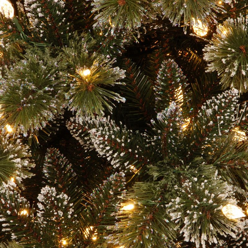 24" Prelit LED Glittery Bristle Pine Artificial Wreath White Lights - National Tree Company, 3 of 6