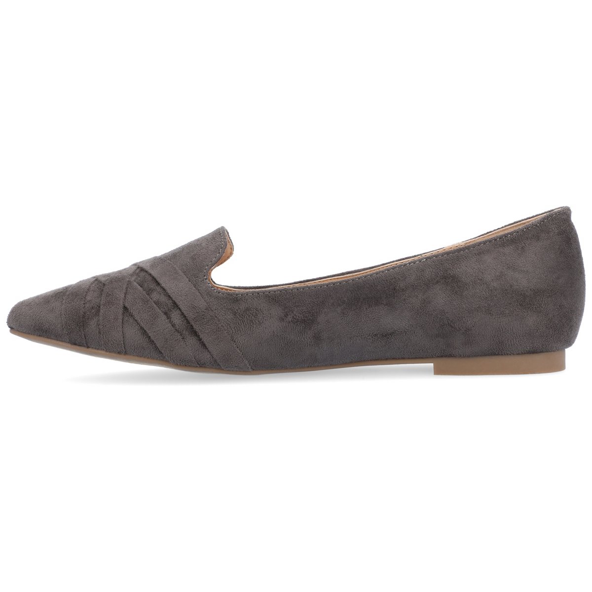 Женские туфли Journee Collection Women's Mindee Slip On Pointed Toe Loafer Flats Grey 11 — фото 2