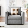 Armrest Module for Modular Sofa Sectional Couch, Pair of Side Armrest for Sectional Modular Sofa, Linen Fabric, Grey - 2 of 4