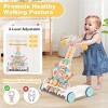 SEVOBAL Baby Walkers Wooden Push Toy with 3-Position Adjustable Height Xylophone Rollers for Toddlers 1 Year and Above, Multicolored, 11.5"*13.5"*16" - 4 of 4