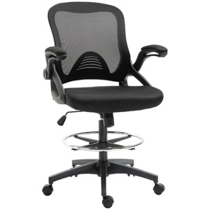 GlasFlength Task and Office Chairs Adjustable Office Chair Ergonomic Swivel Chair Computer Arm Chair for Long Sitting, Black, 25.25"*23.5"*49.5" - 1 of 4