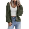 Zeagoo Women's 2025 Fall Chunky Knit Cardigans Open Front Long Sleeve V Neck Button Loose Cardigan Sweaters - 3 of 4