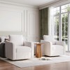Swivel Accent Chair for Living Room, 360° Rotating Modern Linen Upholstered Armchair - 4 of 4