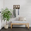 Wall Picture Collage with 3 Hanging Hooks - Wall Mounted Photo Frame Decor with Rustic Wood Look, Holds 4x6 Pictures by Lavish Home - 3 of 4