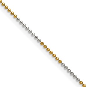 Chisel Two-tone Brass 1.5mm 18" Ball Chain Necklace - 1 of 4