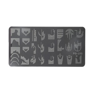 Unique Bargains Colorful Nail Art Stamp FG-213 Silver Tone 1 Pc - 1 of 4