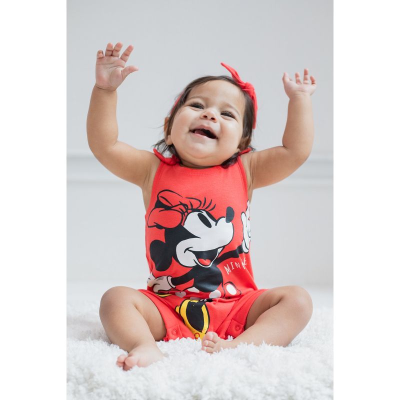 Disney Lion King Minnie Mouse Winnie the Pooh Simba Girls Romper and Headband Toddler, 2 of 9