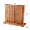 LunaLulinlk Powerful Magnetic Knife Block, Acacia Wood Double Side Magnet Kitchen Knife Holder Without Knives - 2 of 4