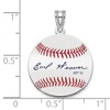 Black Bow Jewelry Sterling Silver Earl Weaver Signature SM Enamel Baseball Pendant - 4 of 4
