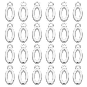 Unique Bargains Metal Bulk Elegant DIY Crafts Jewelry Making Initial Pendant 50 Pcs - 1 of 4