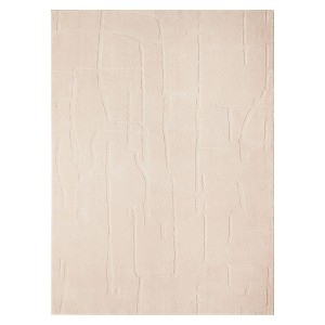 TOWN & COUNTRY EVERYDAY Rae Abstract Organic Soft Felt Everwash®, Machine Washable Area Rug with Non-Slip Backing, Abstract Rug, Taupe, 6'6"x9'2" - 1 of 4