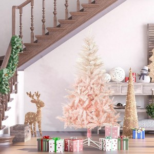 CIPACHO 6ft Unlit Spruce Artificial Christmas Tree with Realistic Branches and 800 Tips Pink - 1 of 4