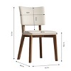 Mid-Century Modern Dining Chairs Set of 2, Solid Wood Frame Upholstered Seat Chairs for Kitchen, Living Room or Dining Room-Tanpinhause - 4 of 4