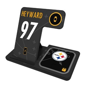 NFL Pittsburgh Steelers Players Game Tactic 15-Watt 3 in 1 Charging Station - 1 of 4