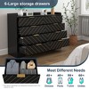 Resenkos Modern 8 Drawer Double Dresser for Bedroom, Wooden Bedroom Furniture Chest of Drawers, Black - 3 of 4
