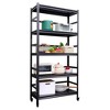 ROOMTEC 5-Tier Metal Storage Shelving, Adjustable Shelves Unit, Storage Rack Standing Shelf with Wheels Load 1750LBS (63"H x 31.5"W x 15.7"D) - 3 of 4