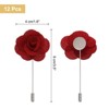 Unique Bargains Camellia Boutonnieres Pins for Formal Party Easy to Use Artificial Flowers 12pcs - 2 of 4