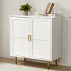 Heynemo 2-Door Storage Cabinet, Modern Wood Credenza with Adjustable Shelves, Freestanding Buffet Sideboard Cabinet for Living Room, Bedroom - 2 of 4