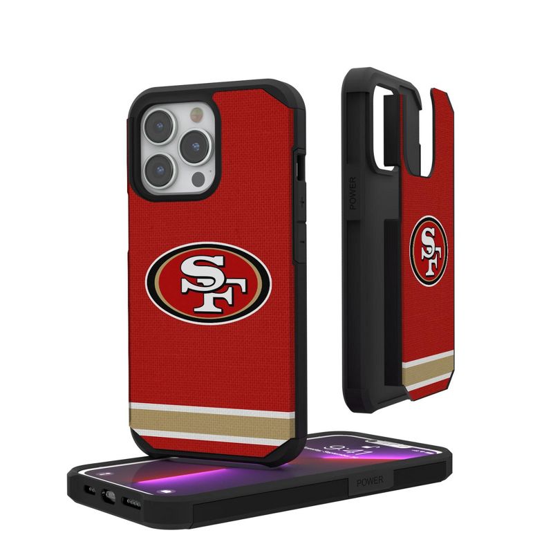 Keyscaper San Francisco 49ers Stripe Rugged Phone Case, 1 of 2