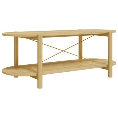 vidaXL Scandinavian Coffee Table - Solid Pinewood and Engineered Wood Construction, Brown