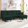 Mjkone Corduroy U-Shape Modular Convertible Sectional Sofa Couch,Upholstered 4-Seater Sofa with Movable Ottoman - 4 of 4