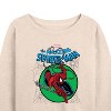 Women's - Marvel - Spider-man Green Circle Lightweight French Terry Wide Neck Long Sleeve Shirt - 2 of 4