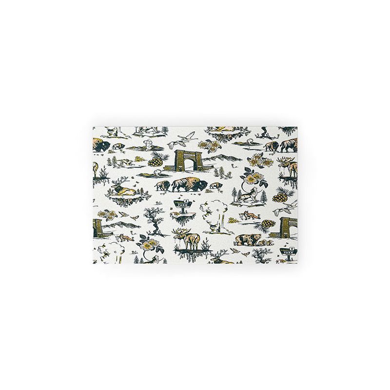 The Whiskey Ginger Yellowstone National Park Travel Pattern Welcome Mat - Society6, 1 of 6